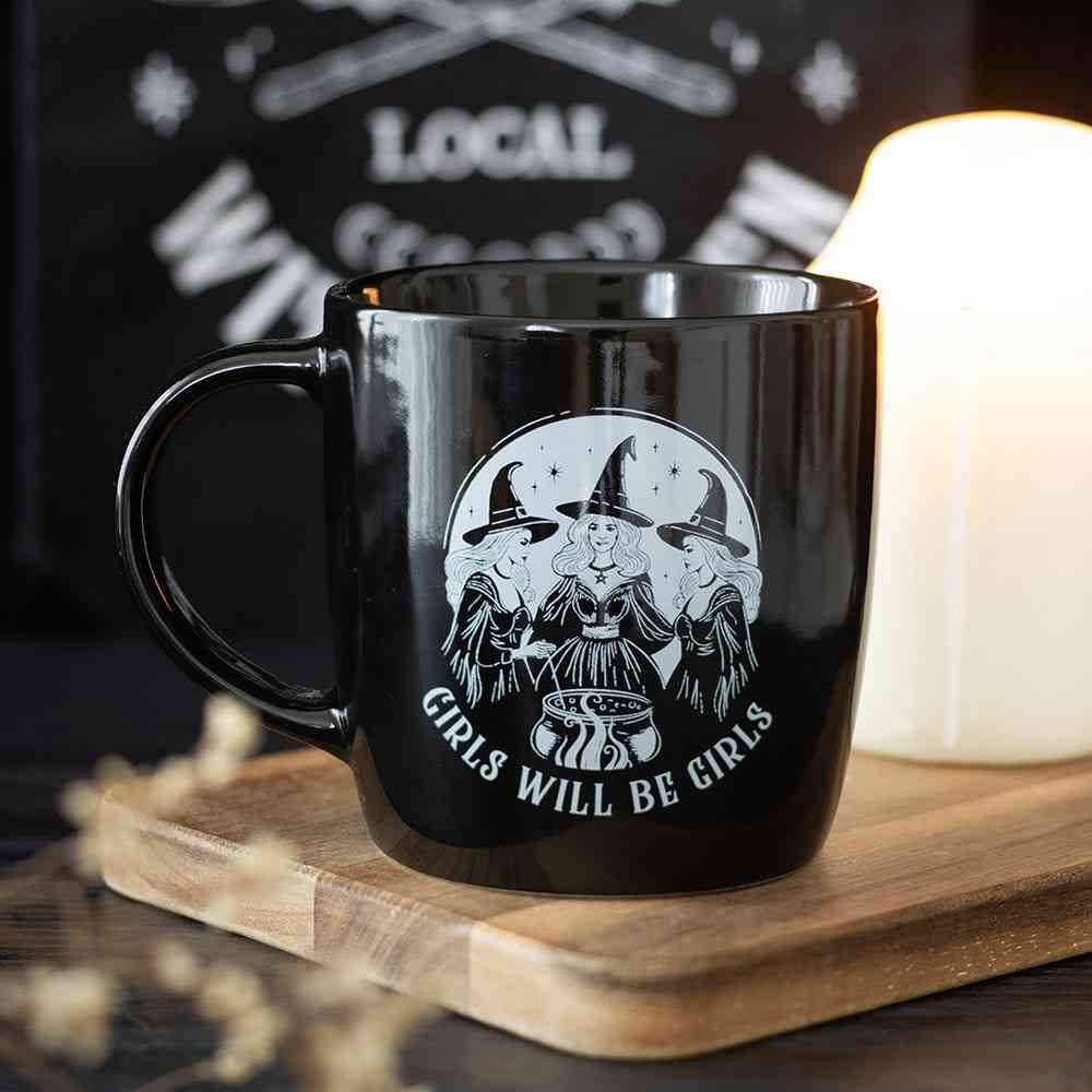 Something Different - Girls Will Be Girls Witchy Tasse - Noir